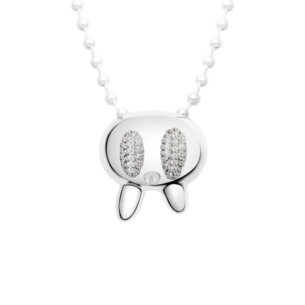 TOT NECKLACE (BIG) WHITE GEMS