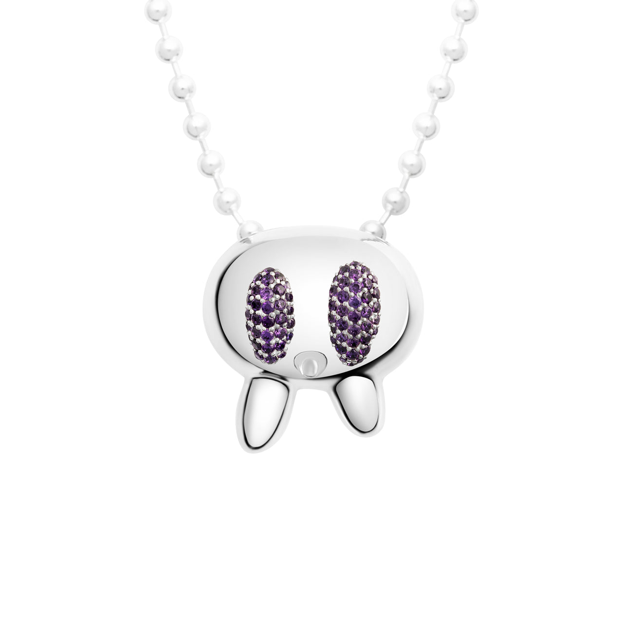 TOT NECKLACE (BIG)  PURPLE GEMS