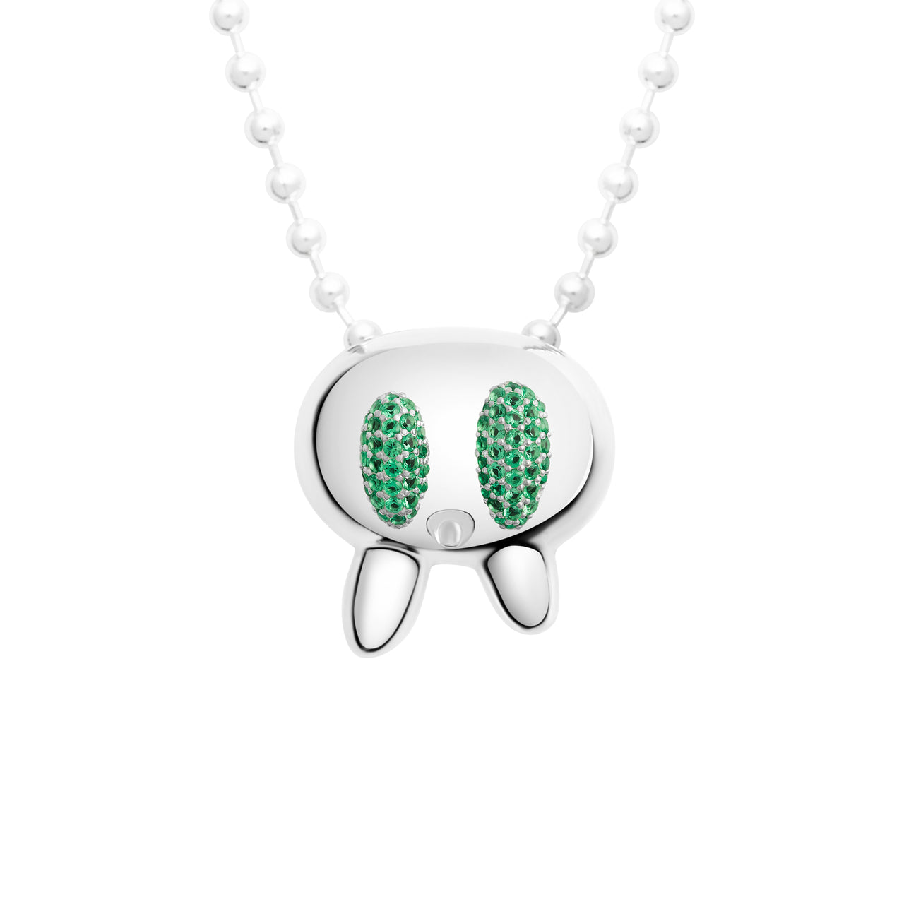 TOT NECKLACE (BIG) GREEN GEMS